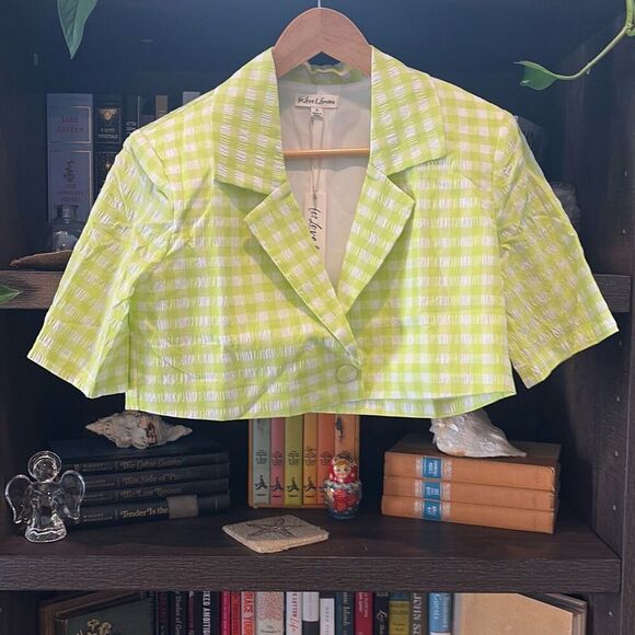 NWT For Love & Lemons Maureen Blazer Crop Top Size Small - Picture 2 of 6